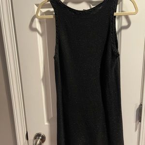 WHBM Sleeveless Shimmery Sweater Tunic - Black